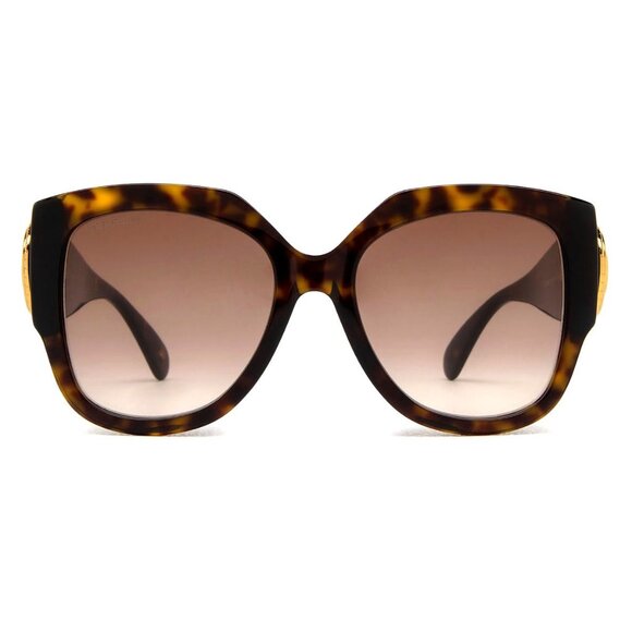 NEW GUCCI SUNGLASSES, AUTHENTIC WOMEN HAVANA BROWN OVERSIZED SUNGLASSES - Picture 2 of 3